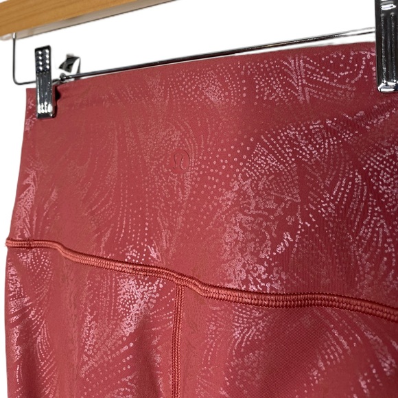 lululemon | Wunder Under High-Rise 28 Shine Acclimatize Soft Cranberry Pink Foil - Picture 4 of 7